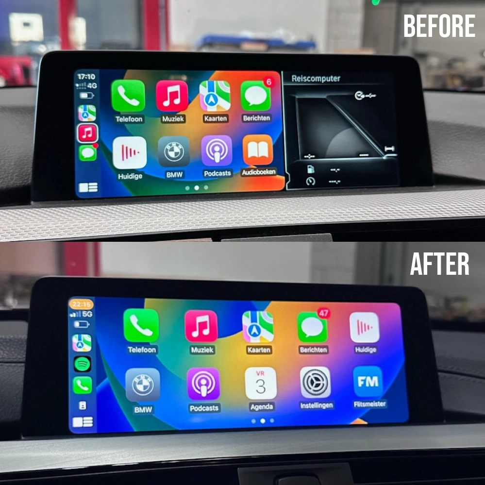 Activatie Full-screen modus van Apple CarPlay (BMW)